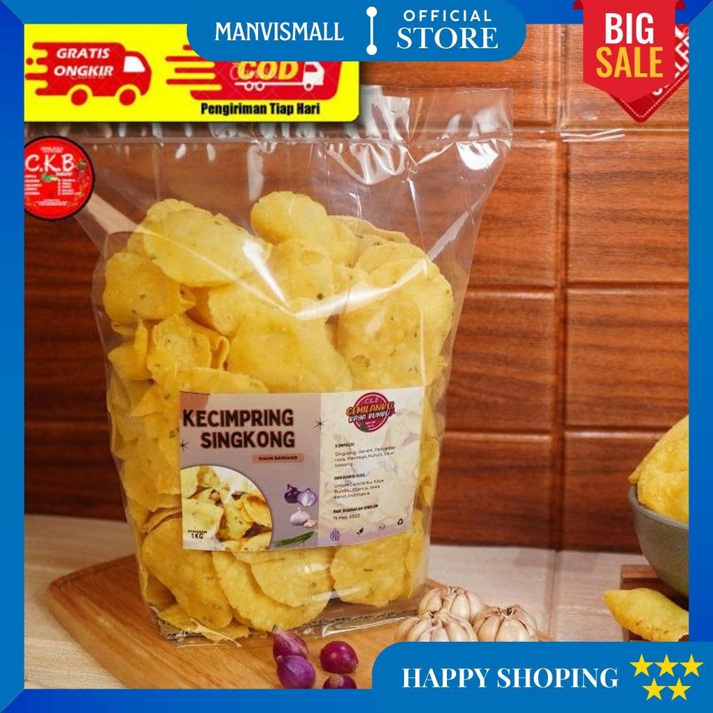 

Cemilanku - 1Kg Kecimpring Singkong Bawang Daun Rasa Asin Gurih, Comring D Terlaris