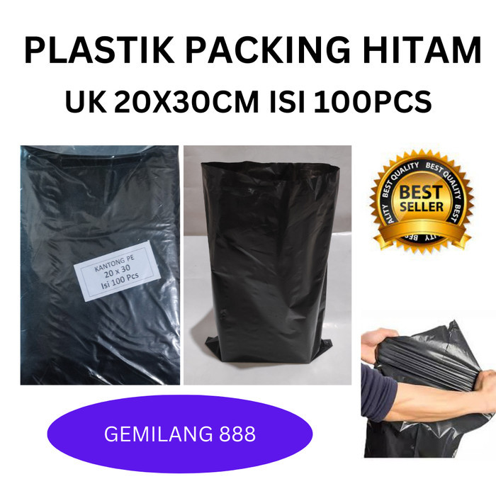 

Hd Packing Hitam Uk 20X30 (10Bks), Plastik Packing - Bungkus Paket
