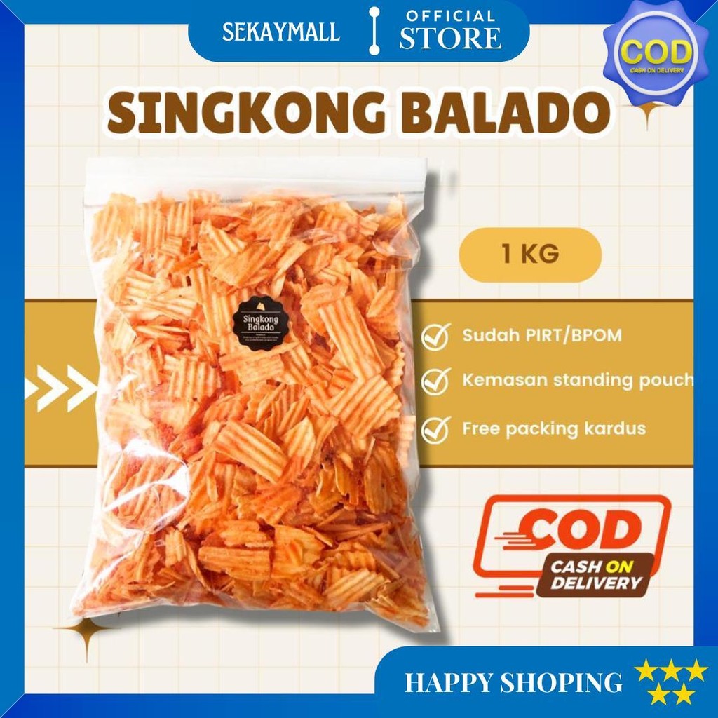 

[Delish Snacks] Keripik Singkong Balado (Grosir) 250Gr 500Gr 1 Kg / Snack Cemilan Grosiran Kiloan D Promo 10.10