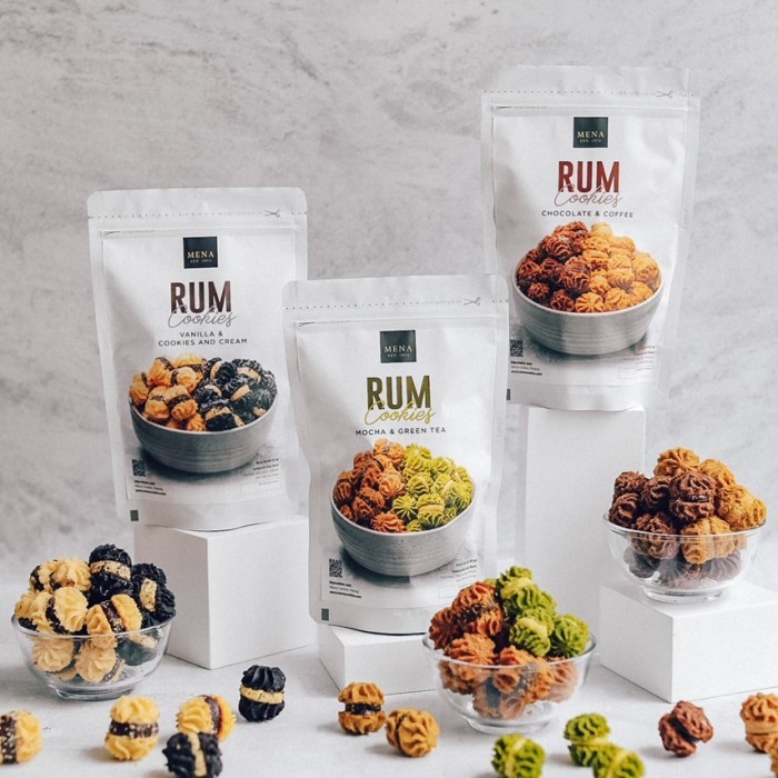 

Product Terlaris Mena Cookies - Mix Rum Cookies Pouch 100Gr - 1 Pouch Isi 2 Rasa