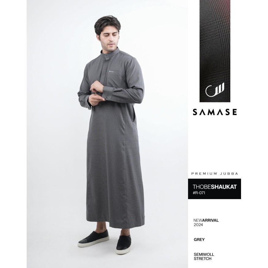 SAMASE Jubba Original Slim Thobe Shaukat Dewasa R-071