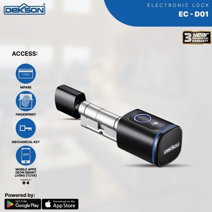 DEKKSON KUNCI PINTU PINTAR ELECTRONIC LOCK CYLINDER EC D01 TRM