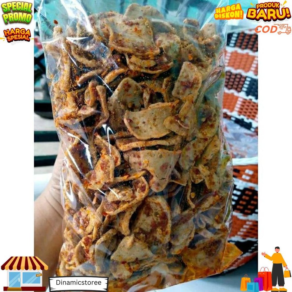 

Cemilan Basreng Bulat Kripik Basreng Pedas Daun Jeruk Isi 1Kg D Terlaris