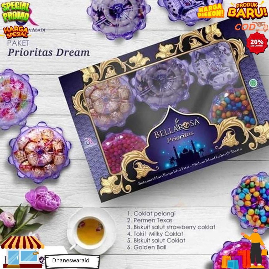 

Paket Coklat Prioritas Dream Bellarosa Bingkisan Kue Lebaran D Cod