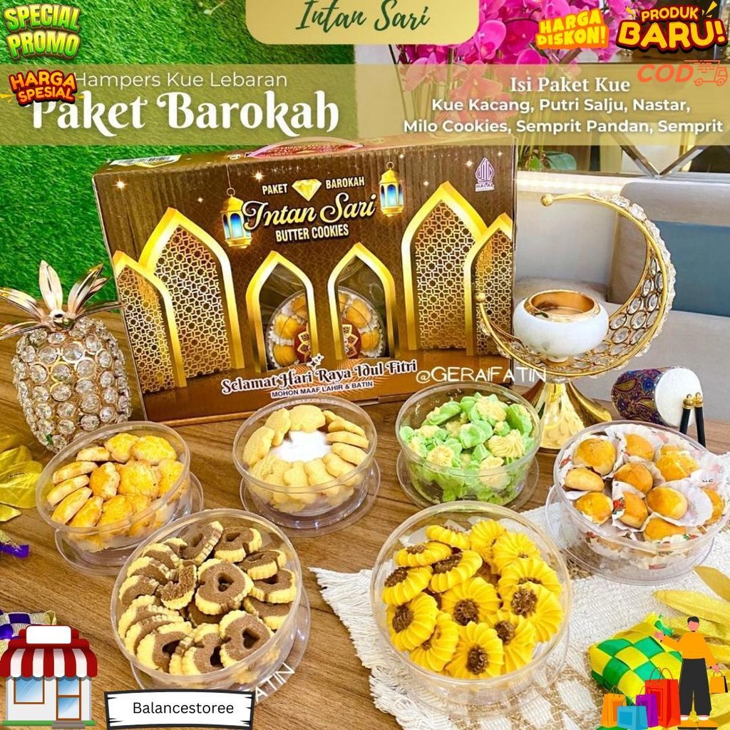 

Paket Kue Kering Intan Sari Paket Barokah Isi 6 Toples Kue Lebaran Dibuat Tahun 2025 D Promo 10.10