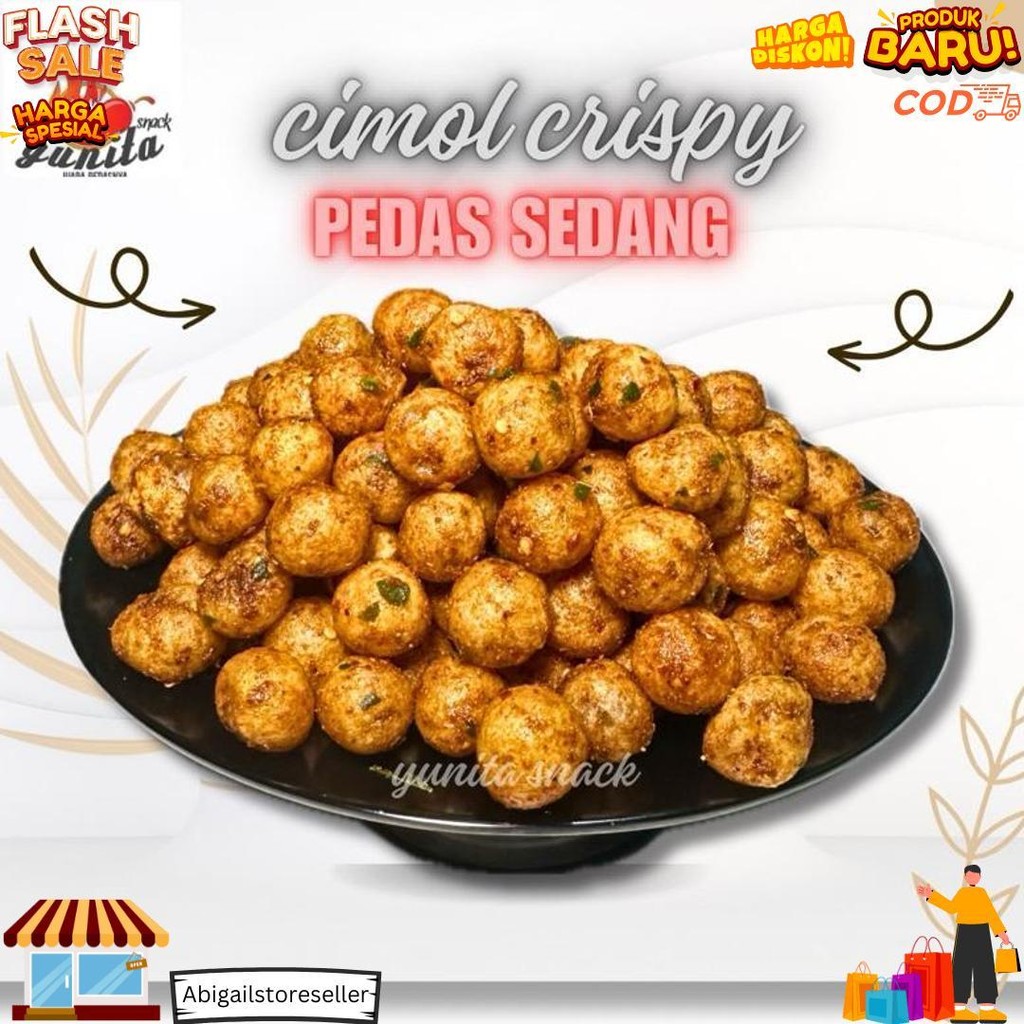 

Cimol Kering Pedas Crispy Daun Jeruk 50 Gram (20 Pcs) D Promo 10.10