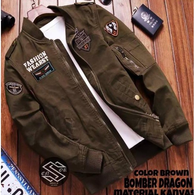 Jaket Pria-Bomber Pria-Jaket Bomber Canvas-Bomber best seller distro