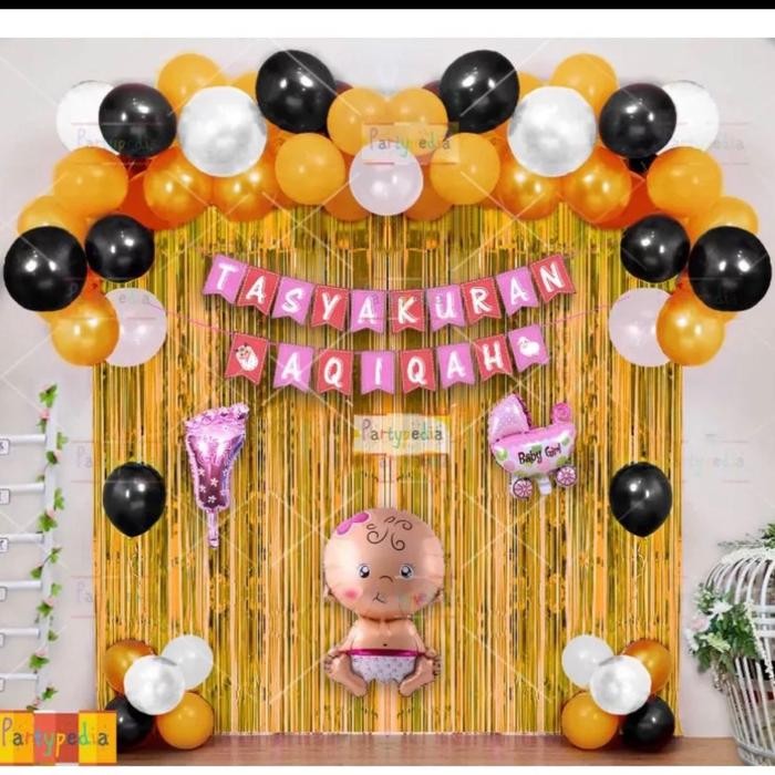 Paket Dekorasi Aqiqah Anak Cewek Balon Buah
