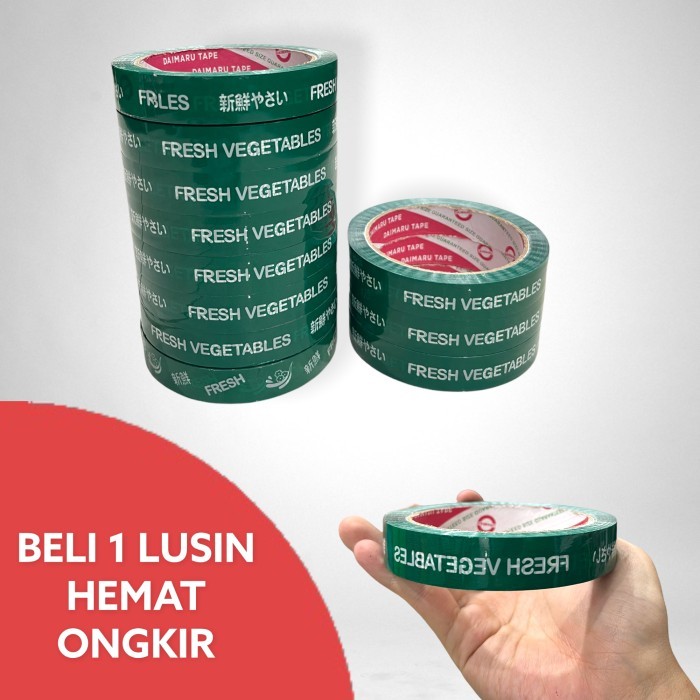 

Lakban fresh vegetables DAIMARU ori isolasi solatip sayur 1 LUSIN