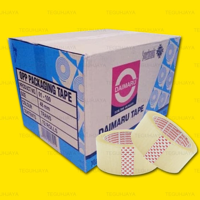 

Lakban Daimaru Coklat/Bening, 90yard/Dus (12slop/72roll) KHUSUS GOJEK