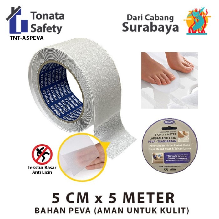 

Anti Slip Tape PEVA / Lakban Anti Licin Indoor Bening 5 cm x 5 Meter