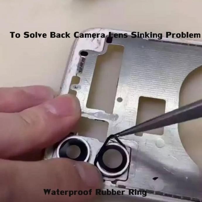 +++++] Karet Cincin Camera iPhone 13 12 11 Pro Max Untuk Backglass Big Hole