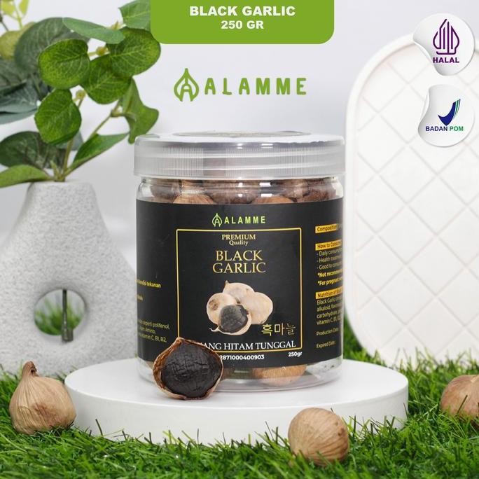 

Bawang Hitam Tunggal Alamme Premium Quality 250gr Black Garlic