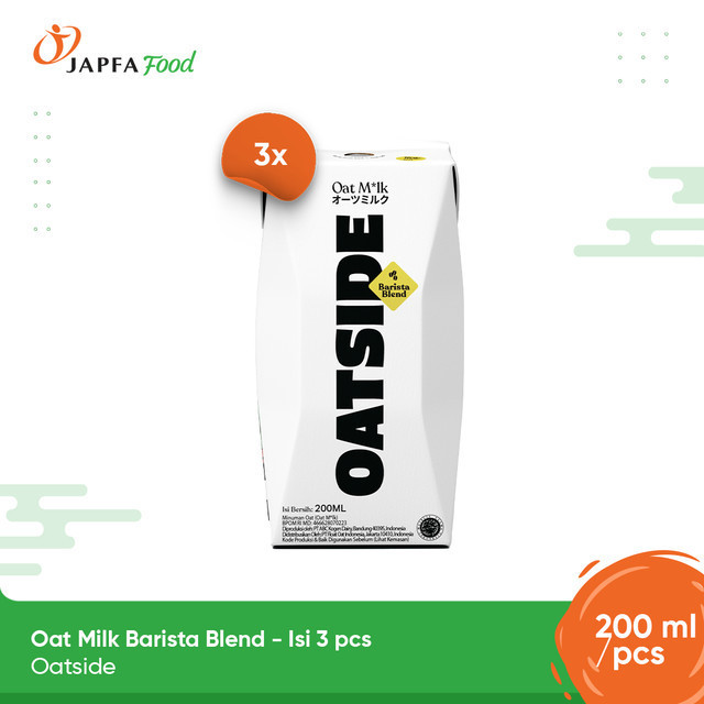 

Oatside Oat Milk Barista Blend Mini Straw 200ml - Isi 3 pcs