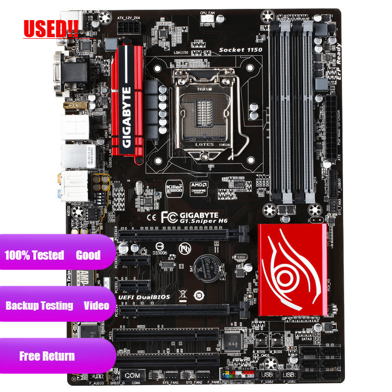 AQS GIGABYTE G1 Gaming G1.Sniper H6 LGA 1150 Intel H97 HDMI SATA 6Gb/s USB 3.0 ATX Intel Motherboard