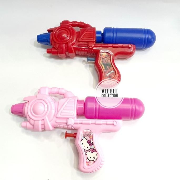 ~~~] Mainan tembak air kecil karakter Hellokitty Spiderman/tembak air