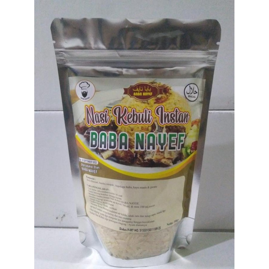 

Nasi Kebuli Instan Baba Nayef Beras Basmati Plus Bumbu
