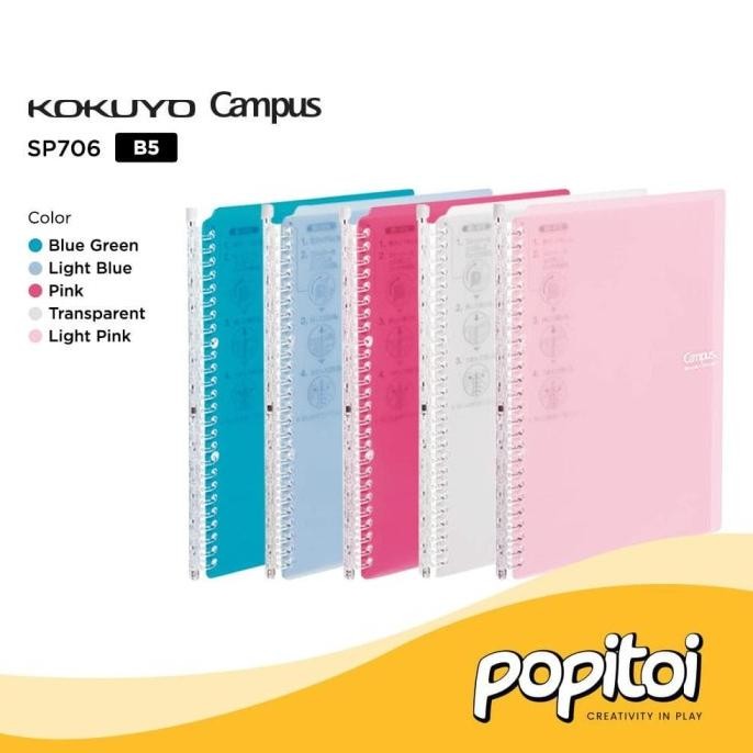 

PROMO / KOKUYO Campus Smart Ring Loose Leaf Binder B5 Folder High Capacity Non COD