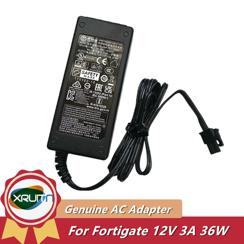 ADS 12V 3A 36W AC Adapter Power Charger For fortigate FORTINET AD036RAB-FTN3 FG-60D 30E-3G4G 60E For