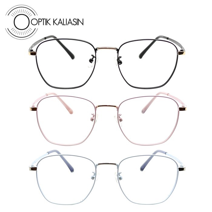HRG DISKON Frame Kacamata wanita pria kotak square titanium full frame g95