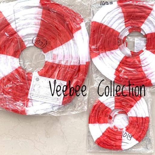 $$$$] Lampion Bendera Bulat 30cm. lampion agustusan. Dekorasi agustusan