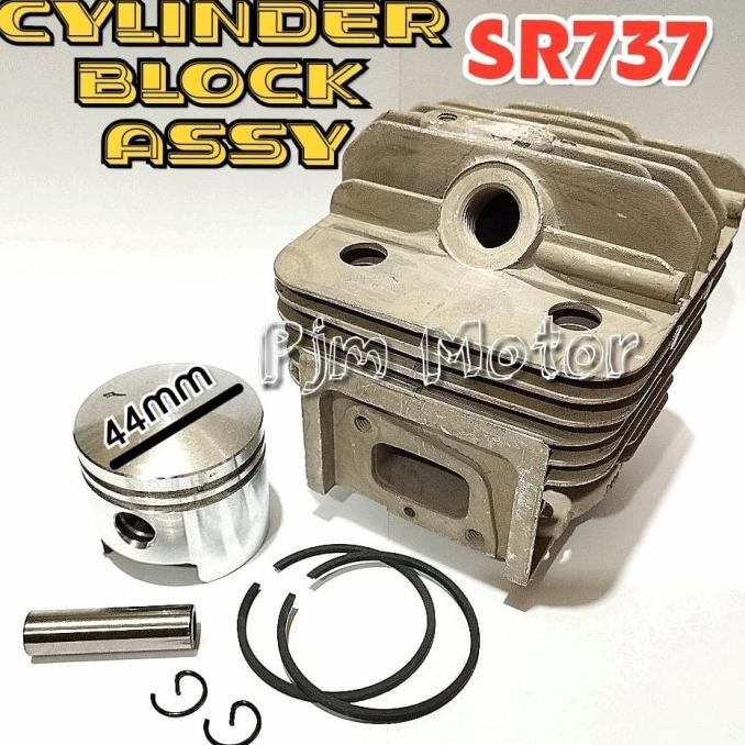 *****] SR737 Cylinder block blok komplit mesin mist blower TNK737 Bg430 TB