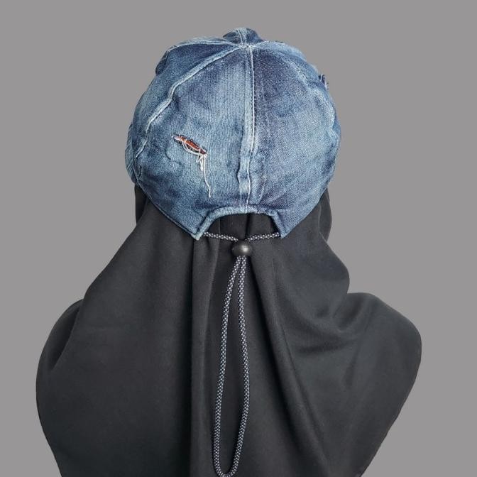 READY STOCK TOPI WANITA FASHION PANTAI KEREN TOPI WANITA HIJAB  RIPPED DENIM 