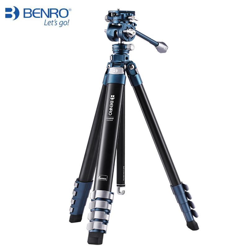 EL_SHANUMJE Benro Bluebird CB258CK CB259AFK CB259CFK Carbon Fiber Video Tripod Kit with Fluid Head T
