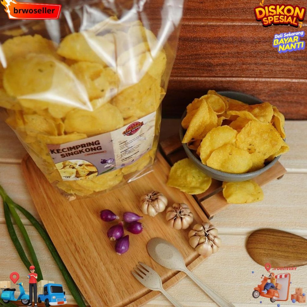 

Cemilanku - 1Kg Kecimpring Singkong Bawang Daun Rasa Asin Gurih, Comring D Promo 3.3