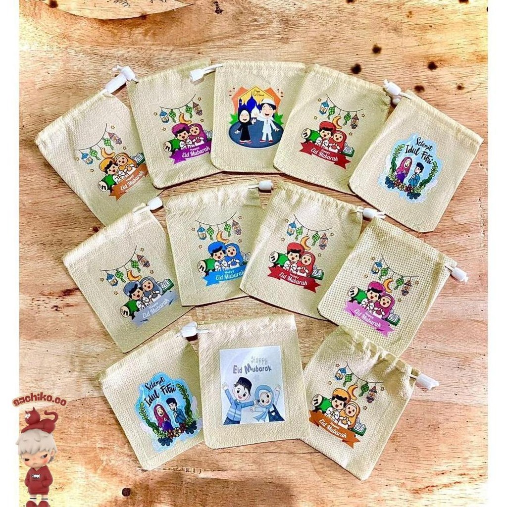 

Amplop Lebaran Mini Pouch Serut Kain/Amplop Kain Viral Serbaguna Murah