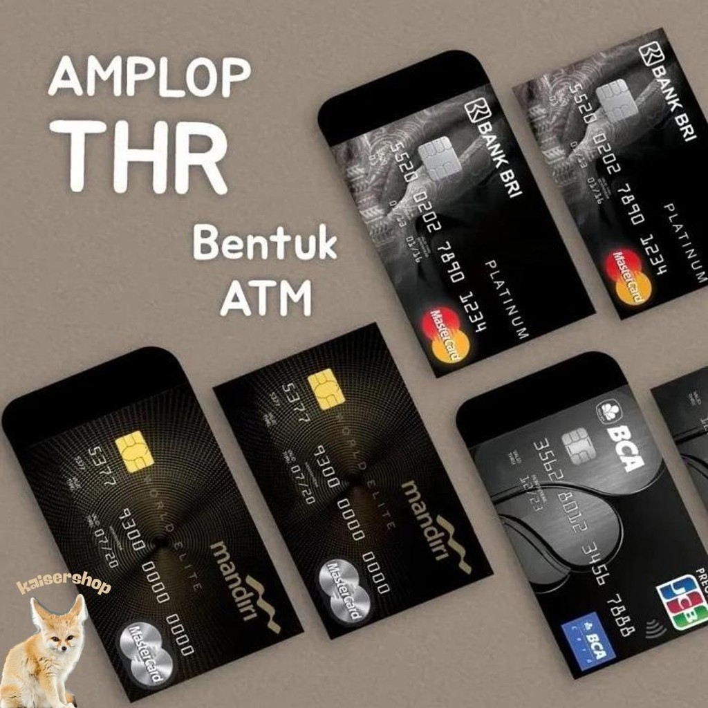 

(50 Pcs) Amplop Lebaran Motif Atm 2025 Murah