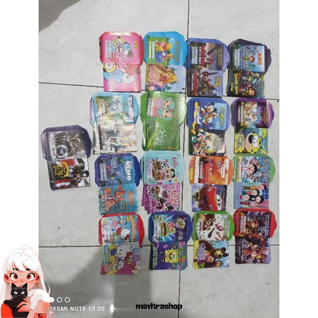 

500 Lembar Amplop Lebaran Karakter Islami Kartun/ Amplop Lebaran Karakter /Amplop Lebaran Medium Kilat