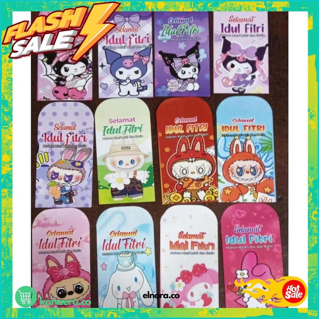 

Ampau / Amplop (Isi 50 Lembar) Lebaran Labubu Kuromi New Uk Medium Uk 11X7Cm Promo