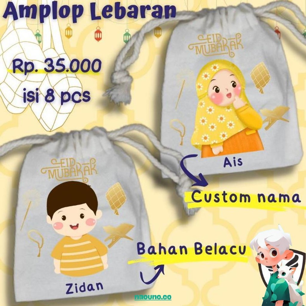 

Pouch Serut Angpao Edisi Lebaran | Amplop Lebaran | Angpau Lebaran | Bisa Input Nama Dan Tulisan Cod
