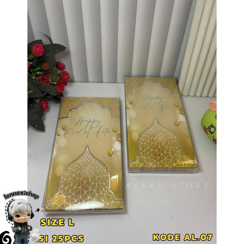 

Amplop Lebaran Idul Fitri Ukuran Besar 8,5 Cm X 16 Cm (Isi 25,30 Lembar) Uang Tanpa Dilipat Kemasan Mika Kualitas Premium Diskon