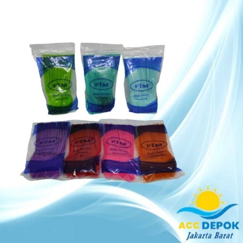 Bisa COD SENDOK PLASTIK PANJANG / SENDOK MAKAN MEREK FIM WARNA MERAH/HIJAU/UNGU/PINK/KUNING/TOSCA/OR