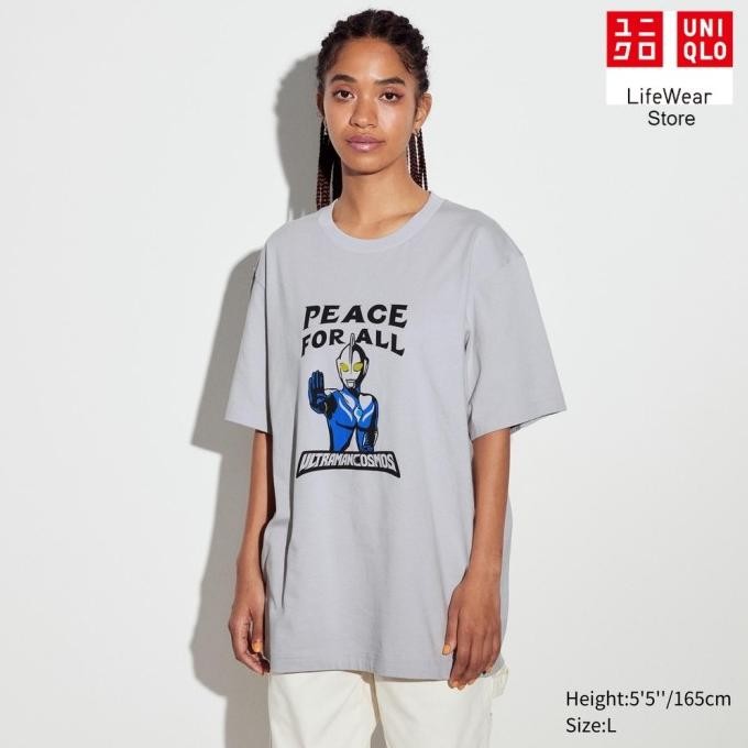 Uniqlo Peace For All T-Shirt Grafis Ultraman Lengan Pendek Terlaris