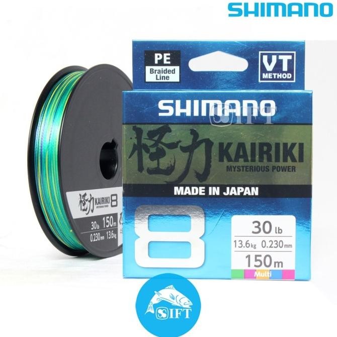 Senar PE Shimano KAIRIKI 8 150M | Multi Color | 6Lbs sd 80Lb | Braid Terlaris
