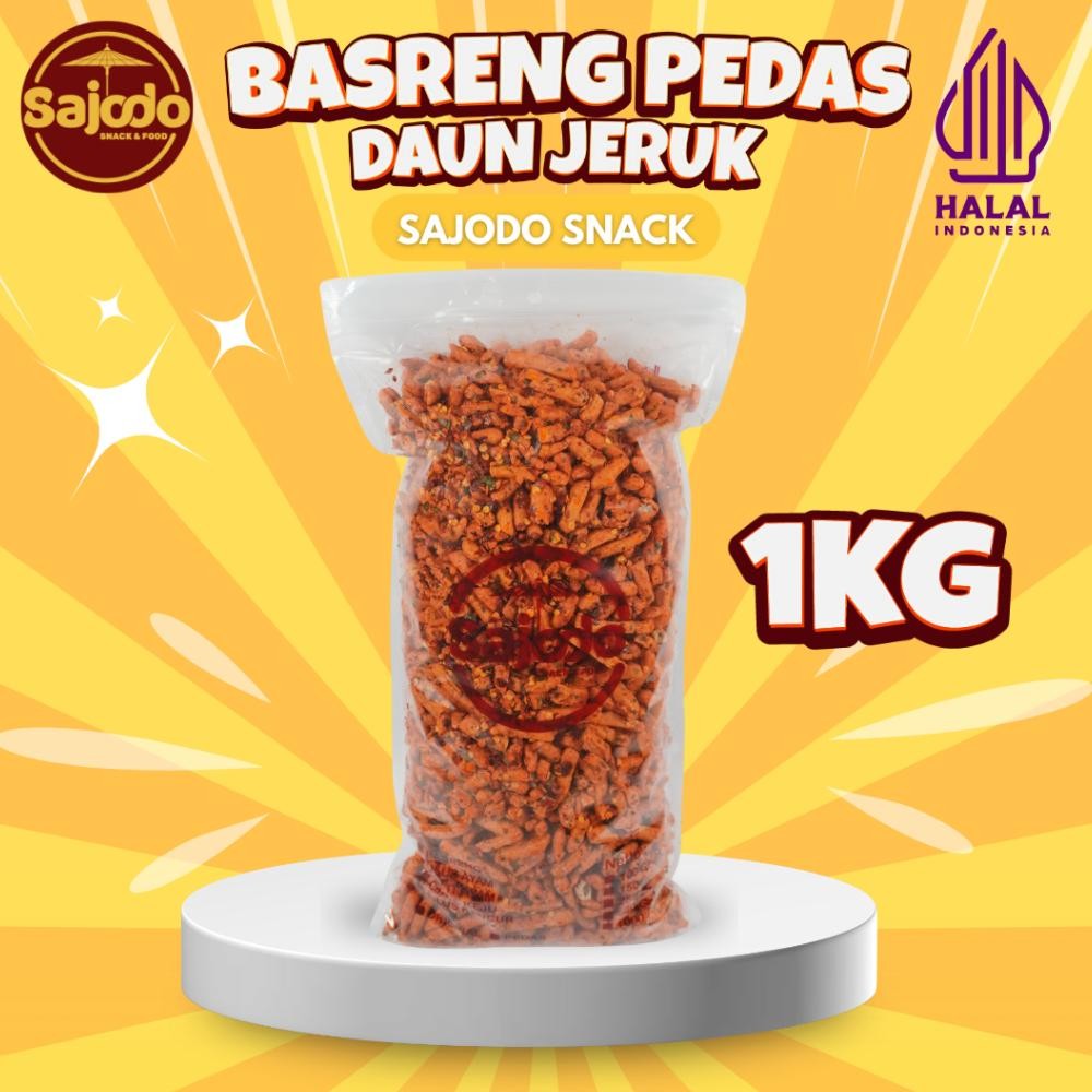 

[FLASH SALE] Basreng Pedas Daun Jeruk Sajodo Snack - 1kg