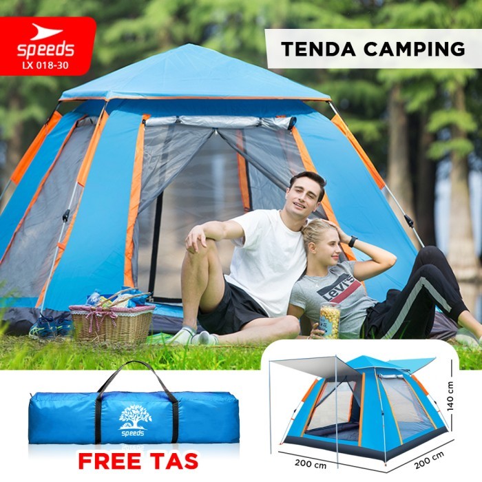 Tenda Camping Lipat Untuk 4-5 Orang Tenda Gunung Tenda Manual 018-30