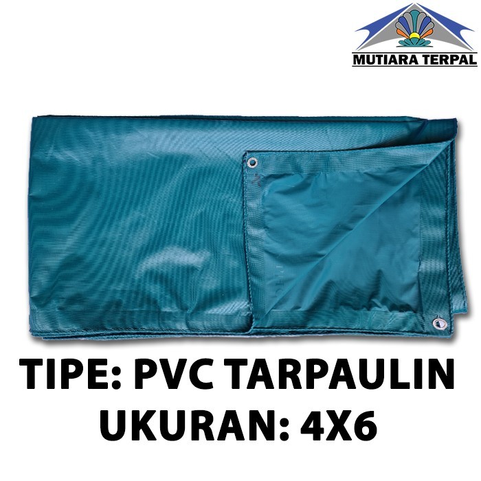 Terpal Karet PVC Hijau Ukuran 4x6