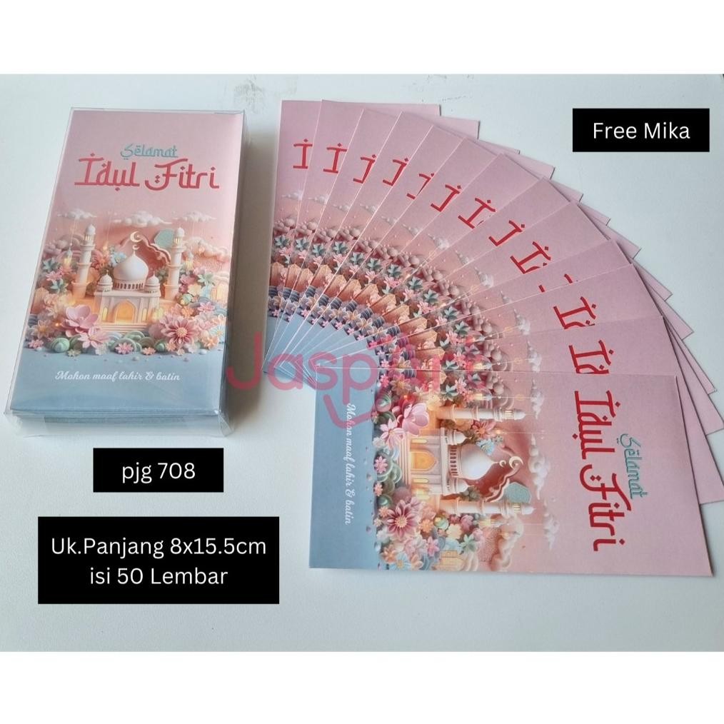 

AMPLOP / ANGPAO LEBARAN HARI RAYA IDUL FITRI MIKA PANJANG ISI 50 LEMBAR
