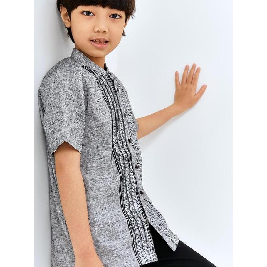 Carvil Baju Koko Anak ARRAYAN - GREY