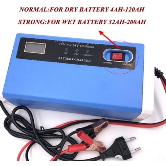 Voltage Charger Aki 24V dan 12V Cas Aki Truk Mobil Motor Terlaris