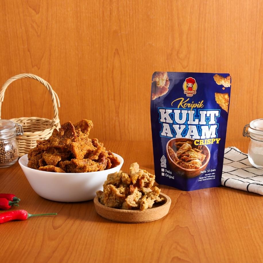 

Parayu Food - Keripik Kulit Ayam Crispy Pedes Renyah Gurih 50 Gram