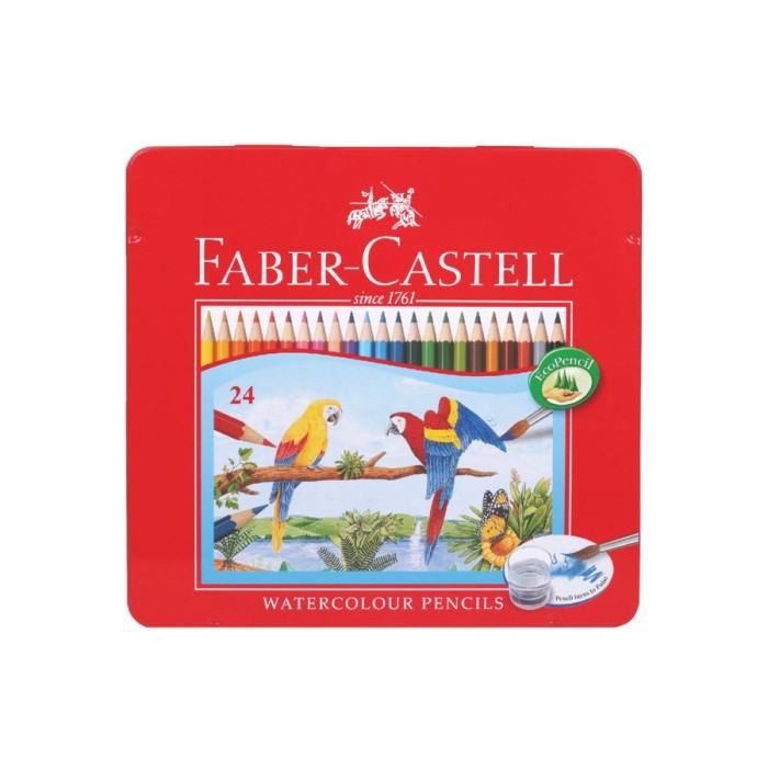 

FABER CASTELL Watercolour Pencil Set 24 Tin Case