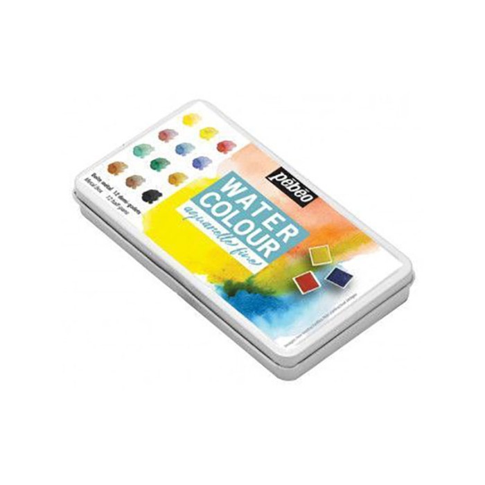 

PEBEO Watercolour Aquarelle Fine 12 Half Pan Set Pocket Metal Box