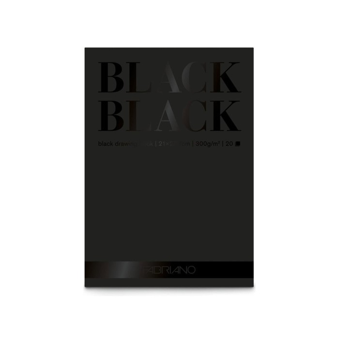 

FABRIANO Black Black 300gsm A4 Drawing Pad