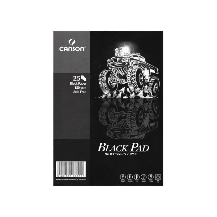 

CANSON Black Pad 150 gsm, A4 size, 25 sheets