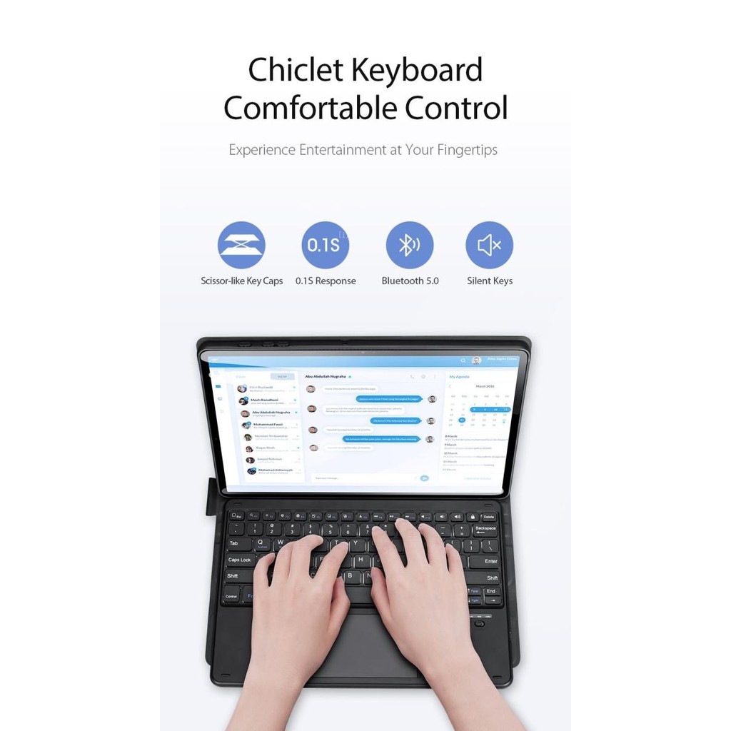 KEYBOARD BLUETOOTH SAMSUNG TAB S7 PLUS | TAB S7 FE - PREMIUM SMARTCASE